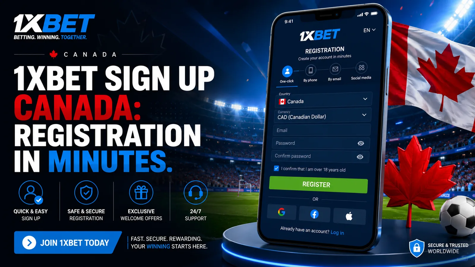 1xBet — 1xBet Sign Up Canada: Registration In Minutes
